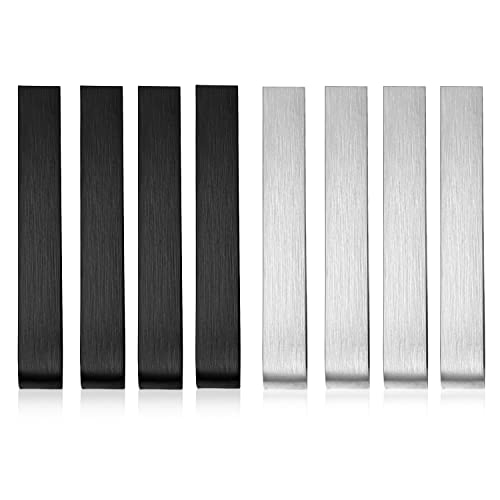 HAWSON Skinny Tie Clip Bar Set, 2 Inch Tie Clip for Men - Wedding, Meeting, Party Gift Set - color: A-BW-8pcs Brush set
