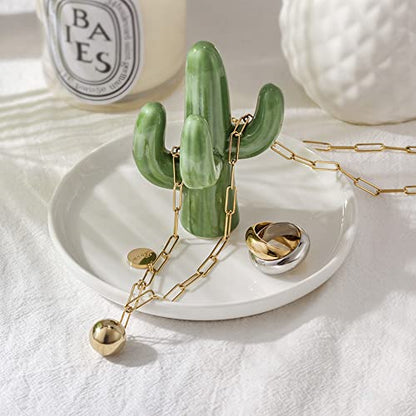 14K Gold Long Layered Chain Link Necklaces for Women Gold or Silver Harmony Ball Pendant Paperclip Necklace Adjustable Earth Map Chain Necklace - color: Gold