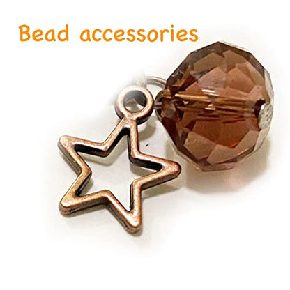 Heather's cf Star Charms for Jewelry Making Silver Tibetan Star Moon Snowflake Pendants Non Tarnish Metal Earring Charm for Bracelets Necklaces Earrings DIY Jewelry Making Supplies - color: Copper Star - 150Pcs