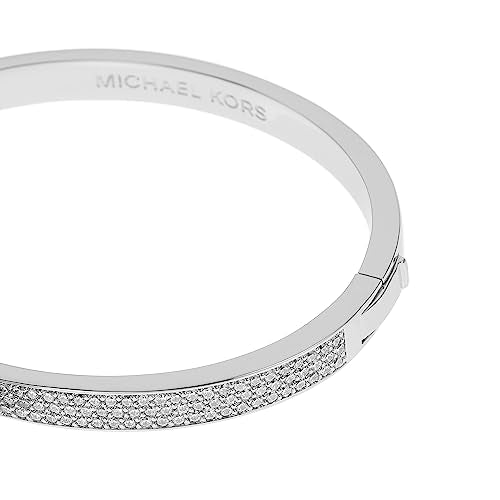 Michael Kors Silver-Tone Bracelet for Women; Bracelets; Jewelry for Women - color: Pavé Pendant Bangle