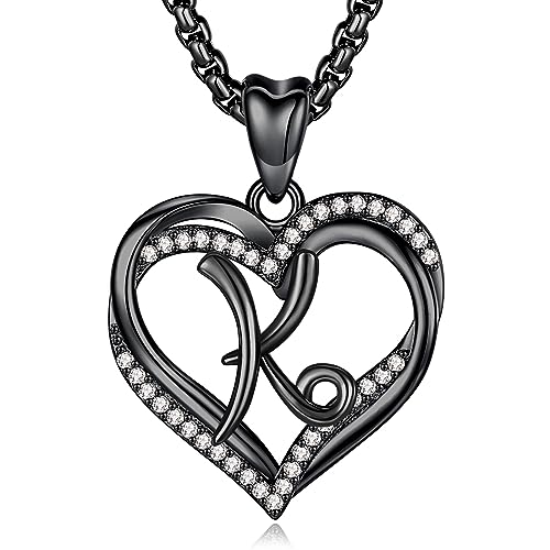 INFUSEU Unique Initial Necklaces for Women Girls Small Heart Letter Jewelry, Meaningful Personalized Gifts - style: K