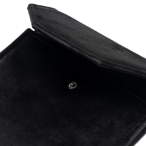 Velvet Necklace Jewelry Travel Folder Storage Display Case (Black) - color: Black
