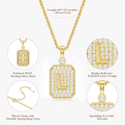 Initial Necklaces for Women 18K Gold Plated Letters Pendant Necklace Personalized Jewelry Birthday Gifts Wife Anniversary for Women Mom