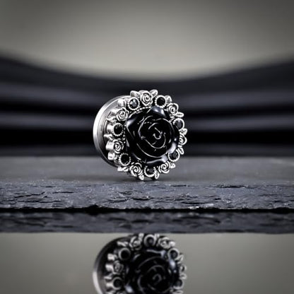 Stainless Steel Ear Gauges Flesh Tunnels, Scew Back Gold Color Kompass Plugs, Upgrade Earrings Stretchers. - size: 10 mm
