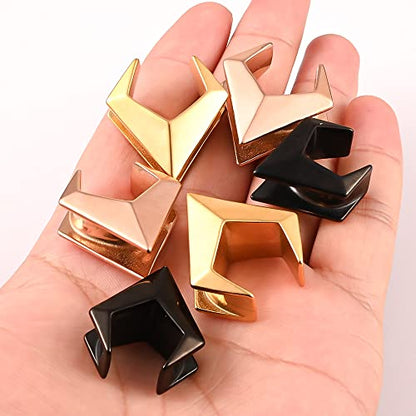 DOEARKO 2PCS Ear Gauges Cool Rhombus Saddle Ear Plugs Body Piercing Tunnels 316 Stainless Steel Hypoallergenic Earrings Plugs for Ears Expander Body Jewelry - color: Gold, size: 8mm(0g)