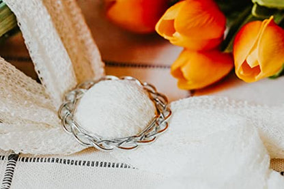 Circle Scarf Ring – Handmade Pewter Scarves Holder Clip | Minimalist Round, Lightweight, American Made, Gift for Women