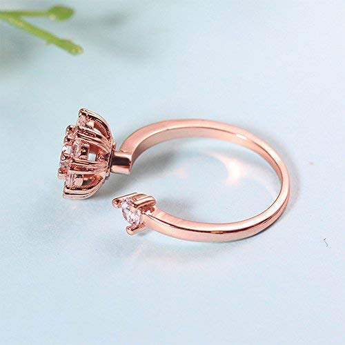 Fidget Rings for Anxiety, Womens Focus Spinner Ring, Discreet Boredom Relieving Ring Stacking Finger Promise Engagement Gift - color: Rose Gold Band Ring