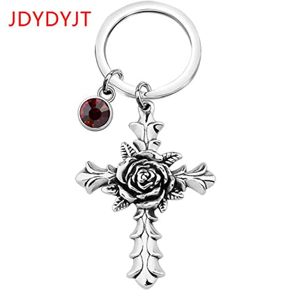YJT January Birthstone Charms for Bracelet Necklace Jewelry Making Silver DIY Crystal 6mm