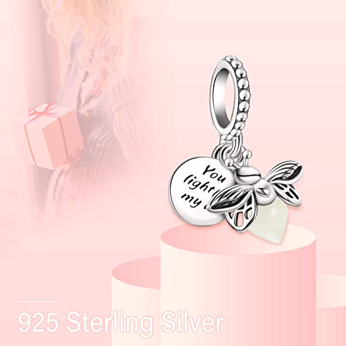 MITSOKU 925 Sterling Silver Charms for Bracelets Necklaces Animal prototype Pendant Safety Chain Dangle Pendants Beads Christmas Day Charms Jewelry Gift for Women - style: Glow in the Dark
