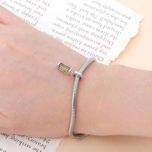 Helonley Birthstone Charms for Charms Bracelet: Birth Stone Charms | 925 Sterling Silver Birth Stone Bead Charms for Bracelets and Necklaces, Christmas Birthday Gifts for Mom and Wife - color: Aug.