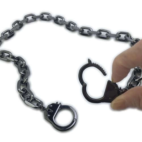 Succuba Stainless Steel Handcuff Choker Necklace Chain Pendant Choker Collar Necklace for Women and Men from 16 to 24 Inches with Box - color: A, size: 20 Inches