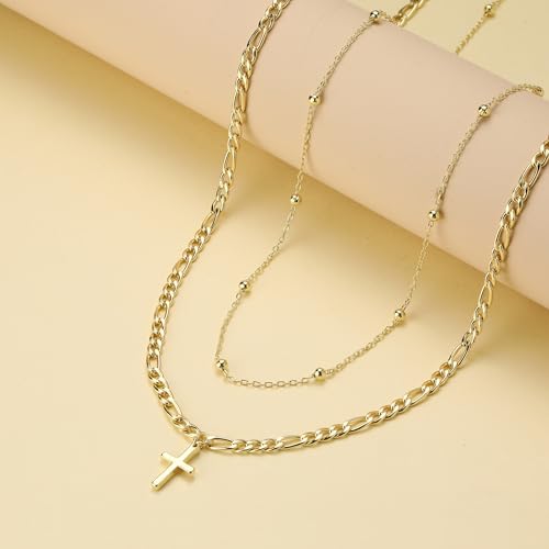 Initial Waist Chain for Women Beads Charm Belt Adjustable Belly Accessories Layered Body Jewelry Sets - style: Cross