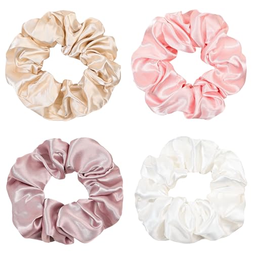 Scrunchies Women Hair Ties - Big Silk Satin Scrunchy Hair Bands Elastic Hair Accessories Soft Large Scrunchies For Vsco Girl Women LOBAB-007 - color: LOBAB-007