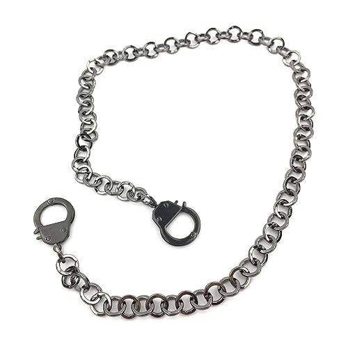 Succuba Stainless Steel Handcuff Choker Necklace Chain Pendant Choker Collar Necklace for Women and Men from 16 to 24 Inches with Box - color: B, size: 20 Inches