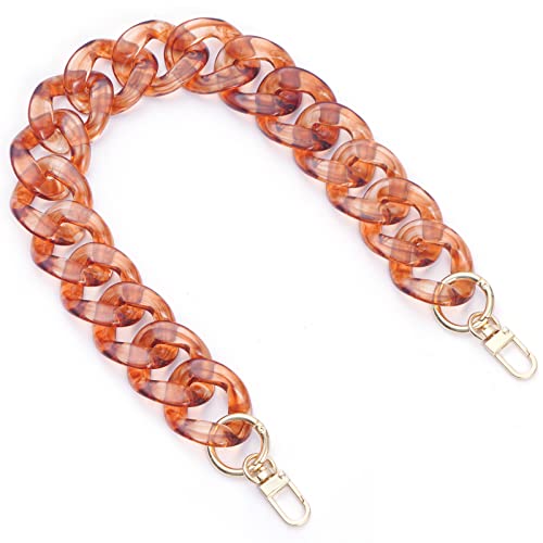 AUMEY Handbag Chain Straps Acrylic Purse Chain Strap Fashionable Replacement Purse Clutches Handles for Purse Handbags DIY Crafts, 15.7 inch of Each (03-Beautiful color A) - color: 03-beautiful Color a