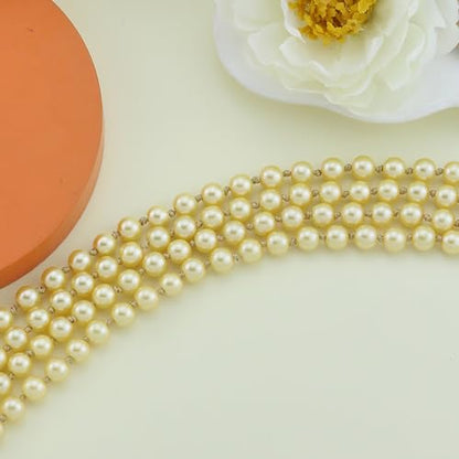 Pearl Necklaces for Women 60'' 70" Long Pearl Necklace 15.75'' Pearl Choker Necklace Chunky Bead Layered Faux Pearl Dangle Wedding Bridal 1920s Gatsby Christmas Costume Jewelry Gifts - color: Gold-60”