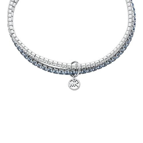Michael Kors Silver-Tone Bracelet for Women; Bracelets; Jewelry for Women - color: Silver/Blue Stretch