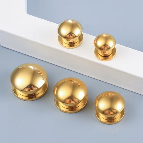 Casvort 2 PCS Hypoallergenic 0G-1" Cute Timeless Smooth Ball Screw Ear Gauges 316 Surgical Stainless Steel Fashion Ear Gauges Earrings Expander Women Piercing Body Jewelry - color: Gold, size: 8 mm