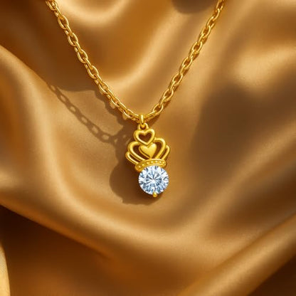 Layered Necklaces for Women - 14K Dainty Gold Plated Layering Chokers Necklaces Set Multilayer Delicate Necklace Trendy Adjustable Long Layered Necklaces for Women - style: 44 Heart Crown Neckalce