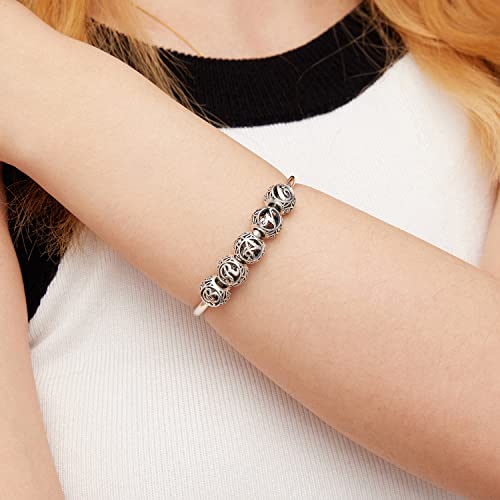 Letter Charms 925 Sterling Silver Initial A-Z Bead Charms | For Bracelets Necklaces, Hypoallergenic,Cubic Zirconia Alphabet Beads, Personalized Gifts for Women - color: V