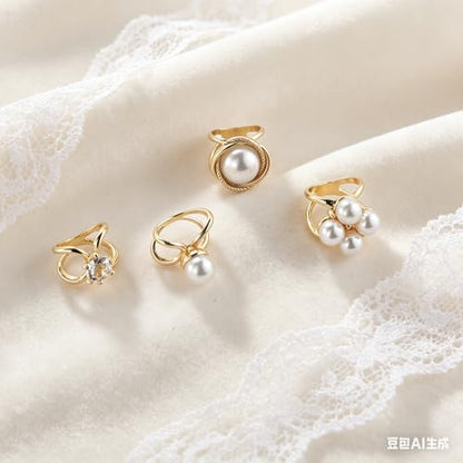 Metal Scarf Rings Clips, Bandana Buckles for Women - style: Baroque