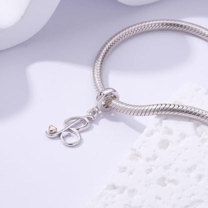 Letter Charms for Pandora Bracelets 925 Sterling Silver Alphabet Initial Charms Bead Jewelry Gift for Women - style: Initial B