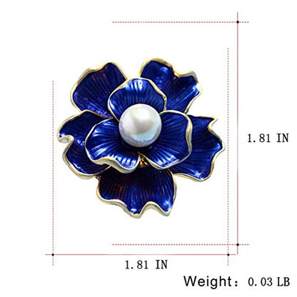 seven wolves Brooches for Women Austria Crystal Brooch Pins Rhinestones Brooches Daily Wearing Breastpin with Boxes - color: Blue 3