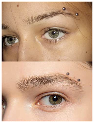 14G 16G Eyebrow Piercing Jewelry G23 Titanium Curved Barbell Eyebrow Ring Vertical Labret Lip Jewelry Rook Daith Earrings Piercing Jewelry for Women Men 6mm 8mm 10mm 12mm 14mm 16mm - color: 14G-12mm