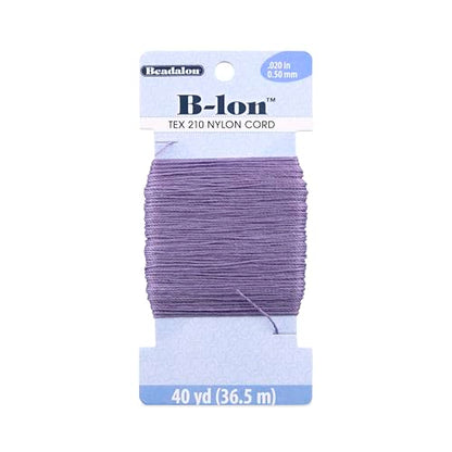 Beadalon B-LON Cord, TEX 210, 0.50 mm, Orchid, 40 yd - size: 40 yd, style: Orchid