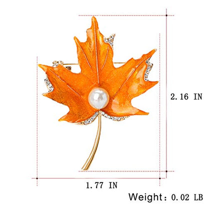 seven wolves Brooches for Women Austria Crystal Brooch Pins Rhinestones Brooches Daily Wearing Breastpin with Boxes - color: Orange 1