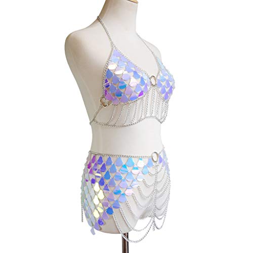 Women's Sexy Suit Body Chain - color: G-Silvery Colour