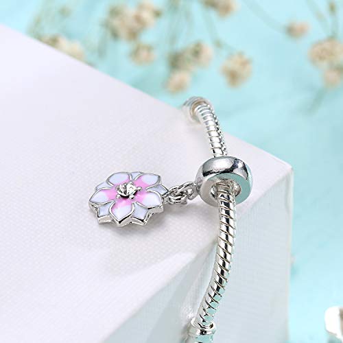 12pcs Mixed Silver Plated Colorful Enamel Alloy Beads Dangle Charms Fits for European Snake Chain Bracelet Necklace DIY Jewelry Making Supplies - color: Bead Charms