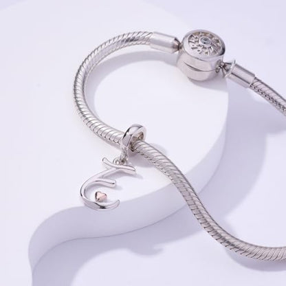 Letter Charms for Pandora Bracelets 925 Sterling Silver Alphabet Initial Charms Bead Jewelry Gift for Women - style: Initial E