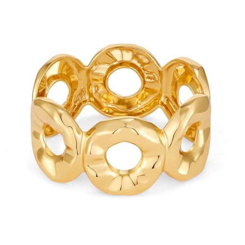 Chunky Gold Bangles Bracelet for Women Trendy Statement Bracelet Dainty Charm Gold Jewelry - color: Oval Bracelet - GD