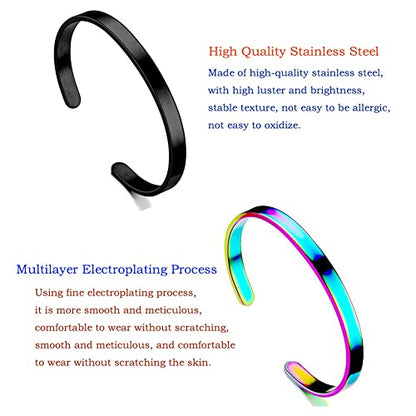 Inspirational Open Bracelet Cuff for Women Men Engraved Keep Fucking Going Bracelet Bangle Stainless Steel Arrow Bracelet Fashion Wristband Jewelry - color: H:Rose Gold/Best Bitches