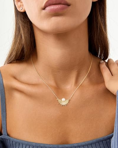 CHESKY Layered Necklaces for Women Trendy, Dainty 14k Gold Plated Pendant Necklace Layering Necklace for Women Non Tarnish Hypoallergenic Sun Gold Necklace Stack Gold Jewelry for Women Gifts - style: Sun-TE