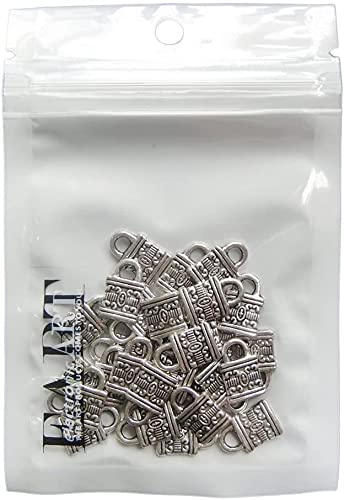 RUBYCA 30PCS Charm Pendant Chinese Lock Tibetan Metal Beads Silver Color Jewelry Making Bracelet DIY - color: Chinese Lock, size: 30 PCS