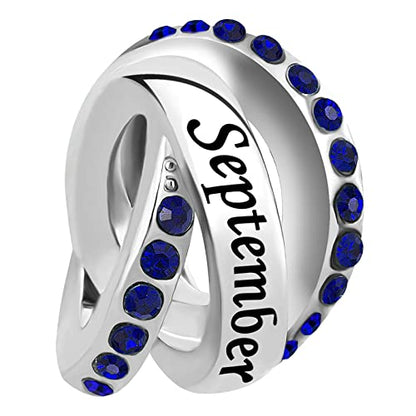 January-December Birthday Charm Compatible with Pandora Bracelets Birthstone Charms for Women Jewelry - style: 9