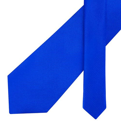 GUSLESON Classic New 3.15"（8cm） Men's Solid Color Necktie Wedding Business Tie + Gift Box - color: Blue