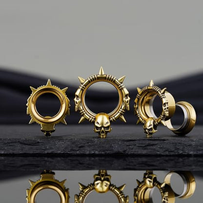 COOEAR Stainless Steel Melting Design Ear Expander, Stylish and Durable Ear Stretching Gauges Plugs. - color: S8794J, size: 8 mm