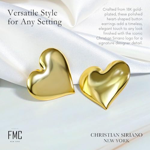 18K Gold Plated Sterling Silver Earrings for Women – Pure & Polished, Twist, Square, Hinged Tube, Abstract & Heart Shape Hoops – Lightweight, Hypoallergenic, Non-Tarnish Jewelry (Sizes: 3x35mm-46x30mm) - color: Gold, size: Heart Shape (25x25mm)