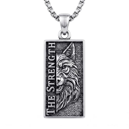 YAFEINI Cat Tarot Necklace 925 Sterling Silver Cat Tarot Pendant Necklace Jewelry Gifts for Women - style: Wolf