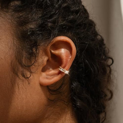 Ear Cuffs Non Piercing Ear Cuff Earrings for Women Gifts Trendy Stuff Clip on Cartilage Earrings Stacks Fake Earrings Jewelry Gifts - color: A2: 2pcs thin ear cuff silver