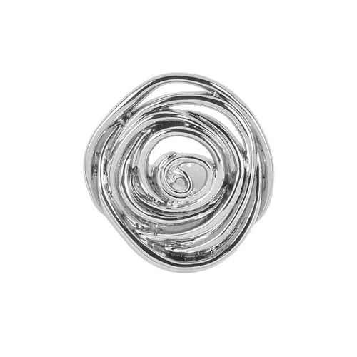 Minimalist Spiral Brooch Pins for Women Men Metal Corsage Unique Geometric Swirl Brooches Lapel Badge for Suit Coat Jacket Clothes Accessories Unisex Costume Jewelry Graduation Party - color: Silver