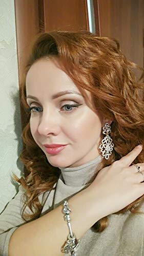 Wedding Teardrop Dangle Earrings Crystal Rhinestone Beaded Chandelier Earrings for Brides Gold - color: C-gold-3