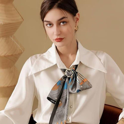 Long tiantian 6PCS Scarf Ring Clip Scarf Rings for Women Button Covers for Women Blouses Shirt Tightener Clip Cinch Pin Clothes Jewelry - color: 6pcs