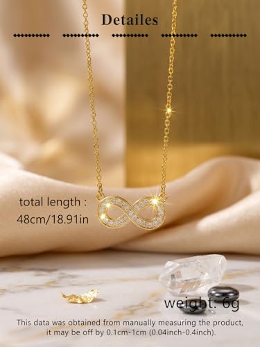MODRSA Gold Stacked Layered Necklaces for Women Pearl Pendant Charm Cross Lariat Slip Shell Starfish Y Chain Necklace Adjustable Silver Boho Jewelry Gifts for Women Summer Vacation Beach Accessories - color: C2- Pendant Infinite - Gold