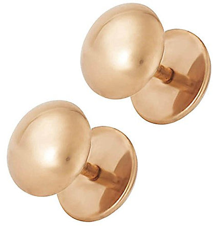Forbidden Body Jewelry 16g 8mm Titanium IP Plated Surgical Steel Dome Cheater Plug Earrings, Fake 0 Gauge Earrings - style: Rose Gold Tone