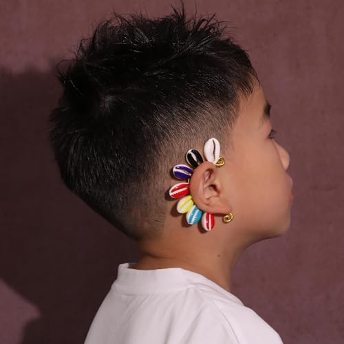 Wellike Gold Ear Cuffs For Women Non Piercing Single Clip On Earrings 18k Gold/Silver Plated Handmade Cuff Earrings Hypoallergenic Waterdrop Cowrie Shell Jewelry - color: KKWE583-R-G