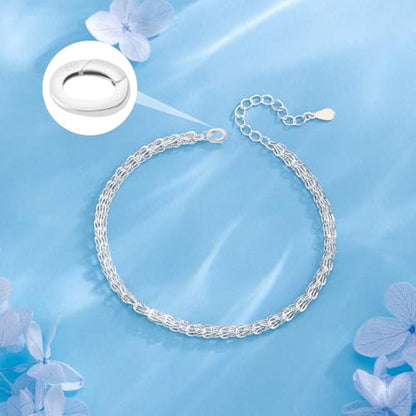 2 Pcs 925 Sterling Silver Necklace Enhancer Clasp,Hypoallergenic Pendant Enhancer Shortener,Oval Spring Bail Pendant Connector for Necklaces,Bracelets, Anklets,Jewelry Making and Charm Holder Gift - color: Silver 0.28 x 0.39 inch